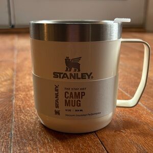 Stanley Cream and Silver Camp Mug